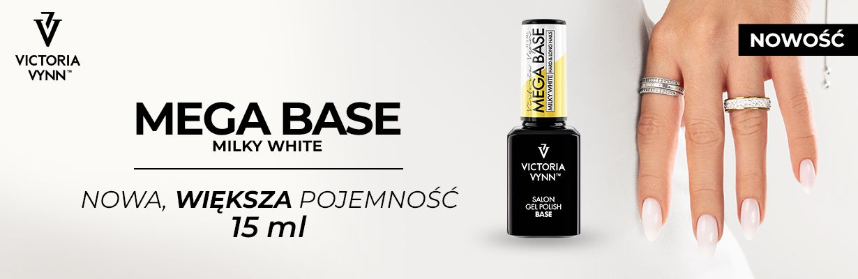 GEL POLISH MEGA BASE Milky White 15 ml - VICTORIA VYNN