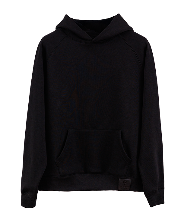 HOODIE, black, M oversize - VICTORIA VYNN