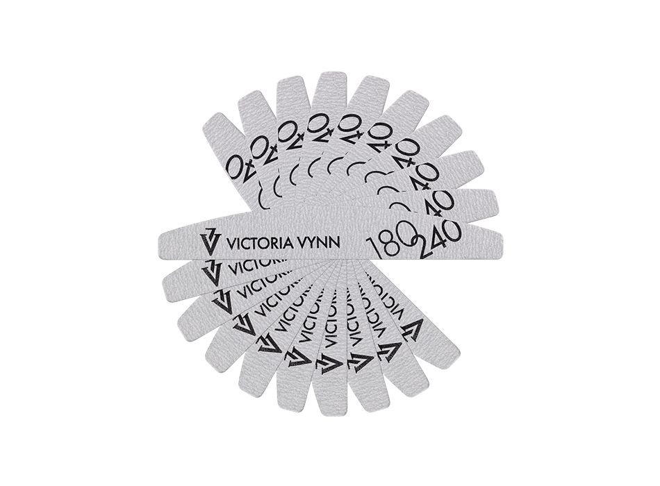 PILNIK 180/240 półksiężyc, biały, 10szt. - VICTORIA VYNN