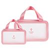 COSMETIC BAGS, TWO-PACK, różowa - VICTORIA VYNN
