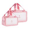 COSMETIC BAGS, TWO-PACK, różowa - VICTORIA VYNN