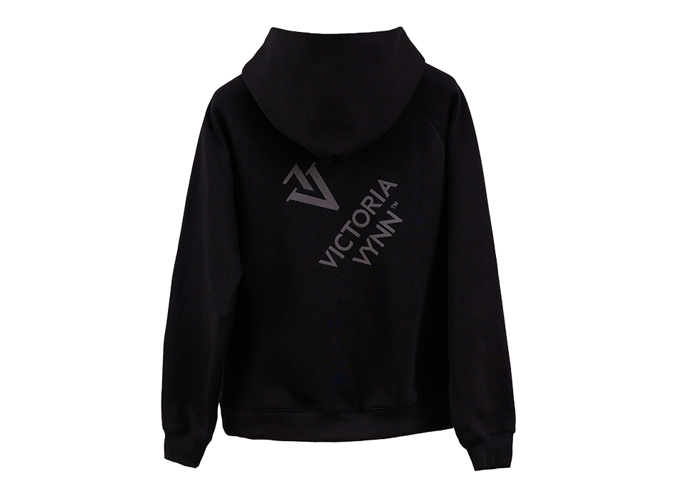 HOODIE, black, M oversize - VICTORIA VYNN
